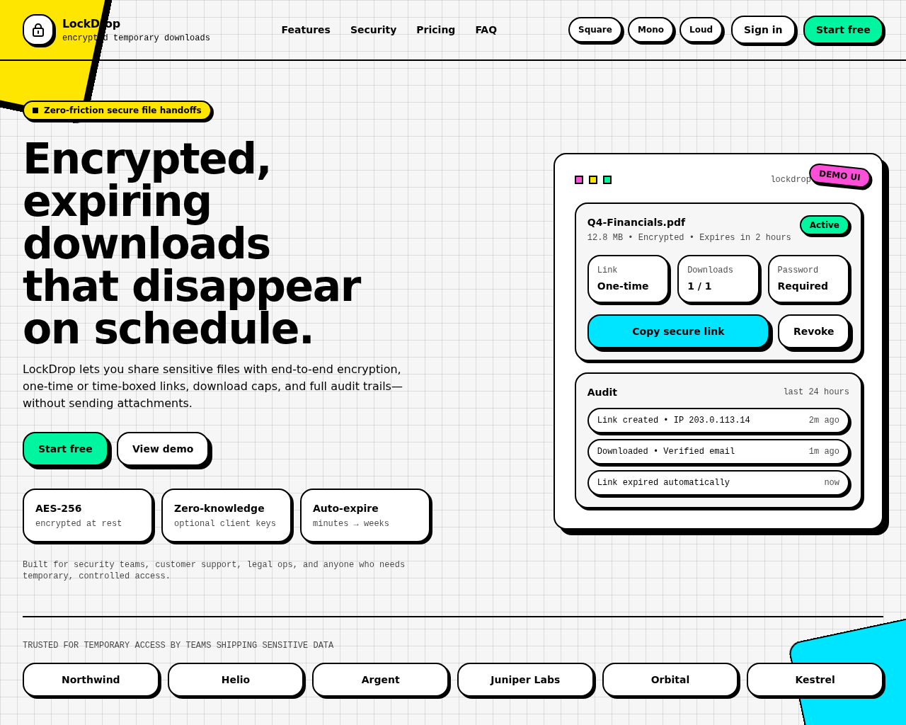 Lock Drop Saas Preview